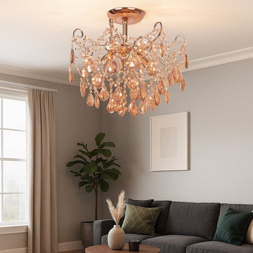 Полилей от кристал MONACO Gold ⌀50cm