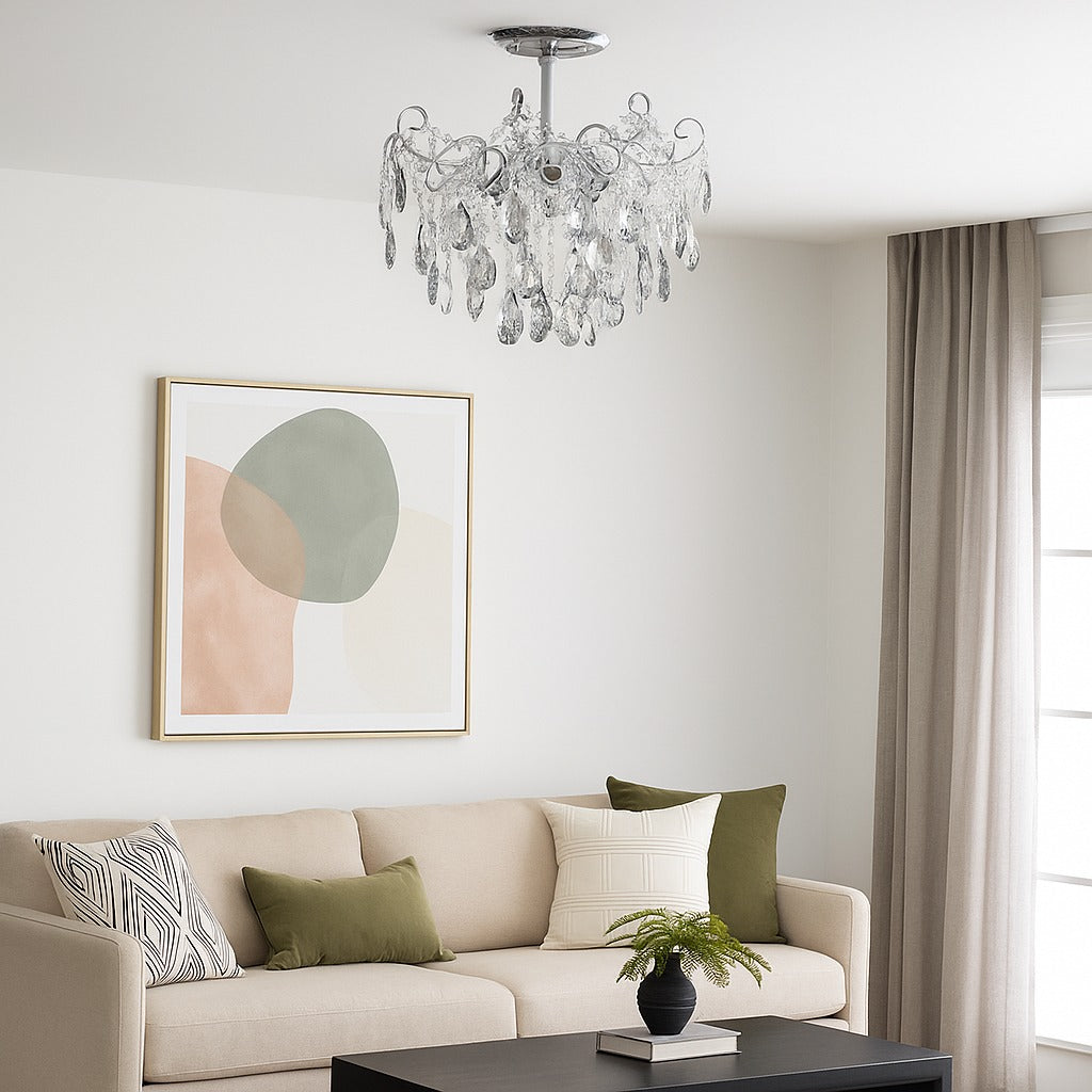 Полилей MONACO Cristal Silver ⌀50cm