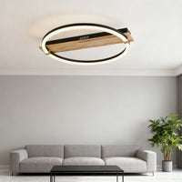 Осветително тяло LED MONDEO Black & Wood Еквивалент 350W Дистанционно