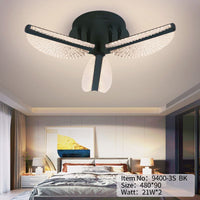 LED осветително тяло Mini FOLLO Black еквивалент 200W с дистанционно