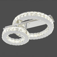 LED осветително тяло CROWN Round Chrome Cristal Еквивалент 300W Дистанционно