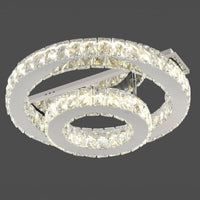 LED осветително тяло CROWN Round Chrome Cristal Еквивалент 350W Дистанционно управление