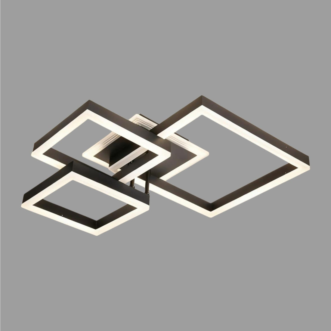 Осветително тяло LED KENO 3 SQUARES Black еквивалент 400W с дистанционно
