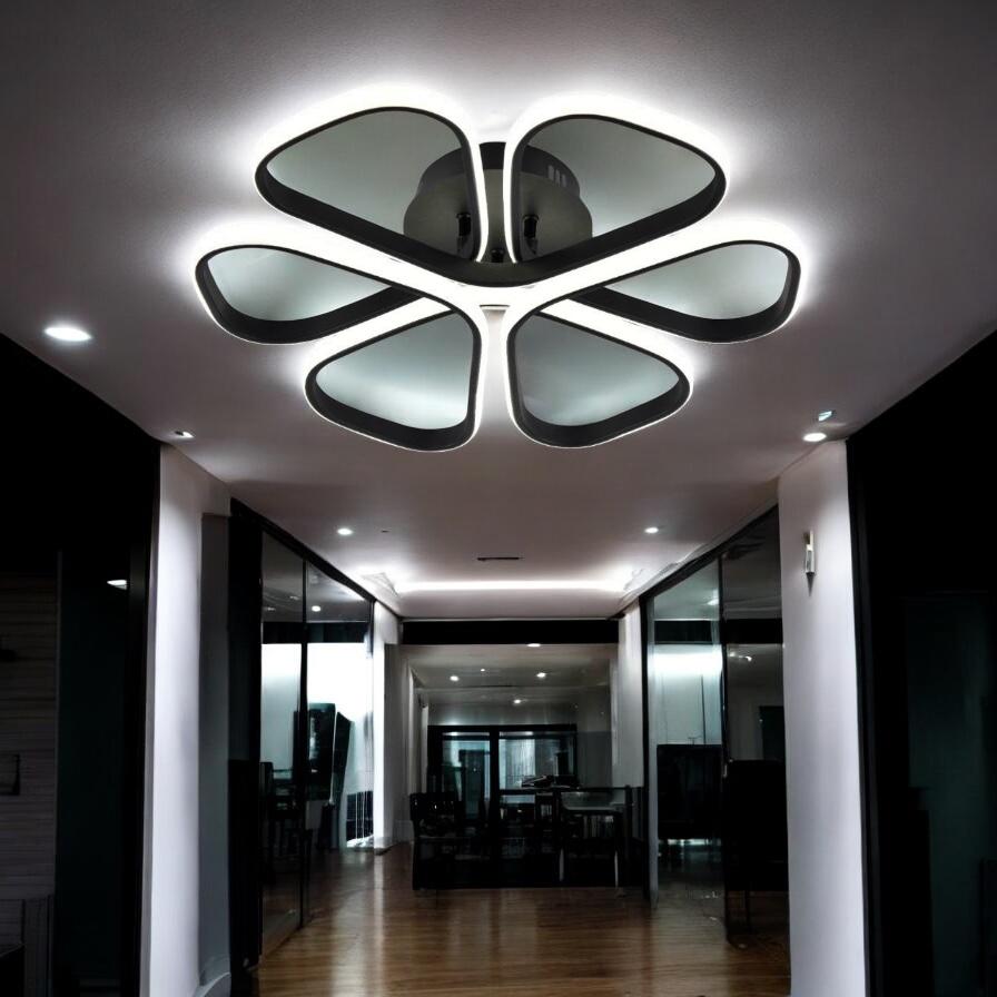 LED осветително тяло ISCHIA BLACK еквивалент 400W с дистанционно