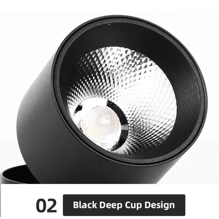 Spot LED Cilindric Aplicat Orientabil Negru 10W Lumina Calda SPOT LED APLICAT / 10W / NEAGRA led ceiling light
