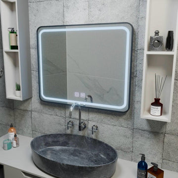 LED огледало 80x60cm с функция против замъгляване и Touch
