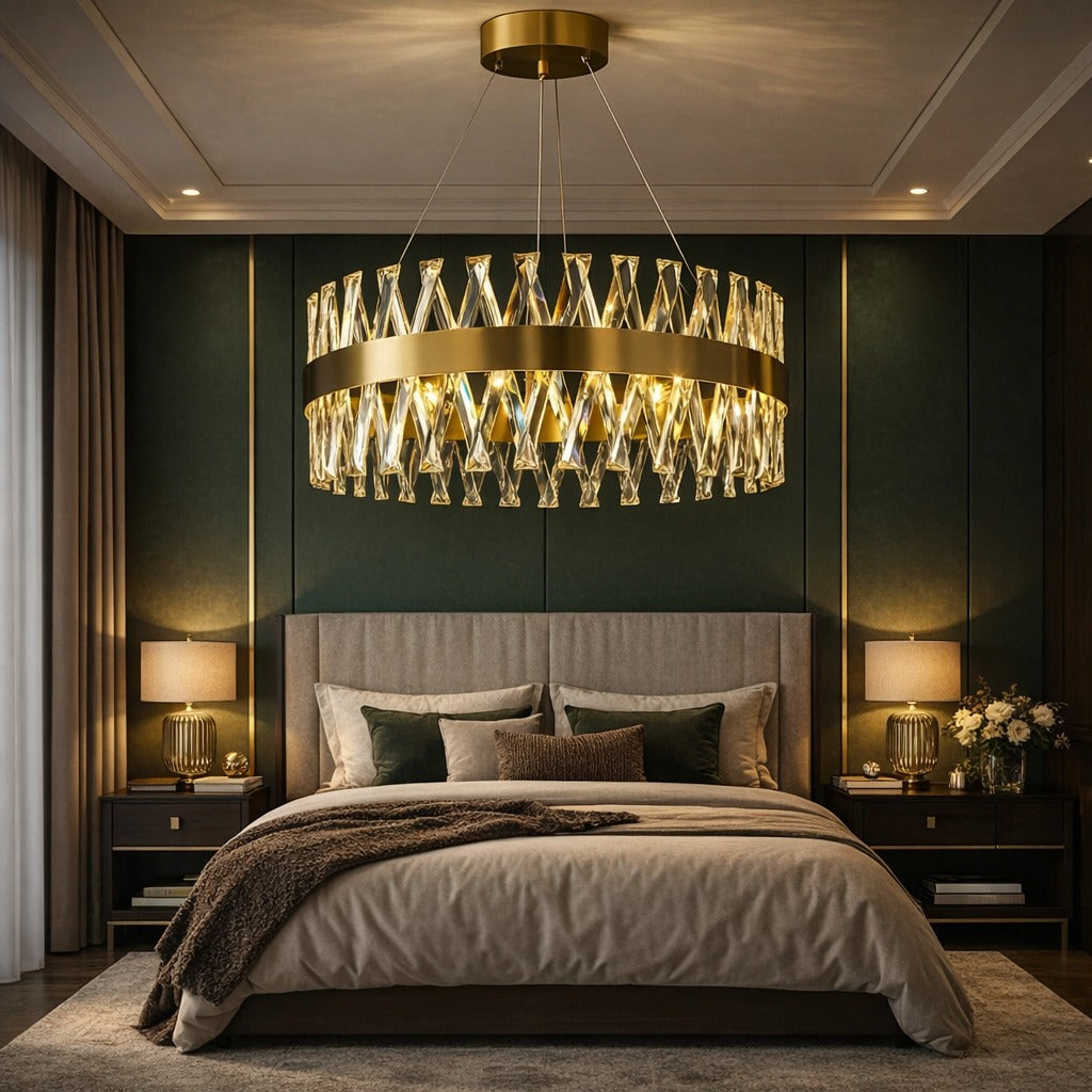LED полилей Bijoux Gold Crystal с дистанционно управление 50CM