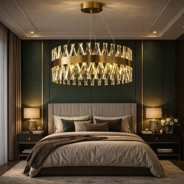 LED полилей Bijoux Gold Crystal с дистанционно управление 50CM