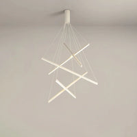 LED осветително тяло 5 Geometric WHITE Lines висящо, еквивалент 500W