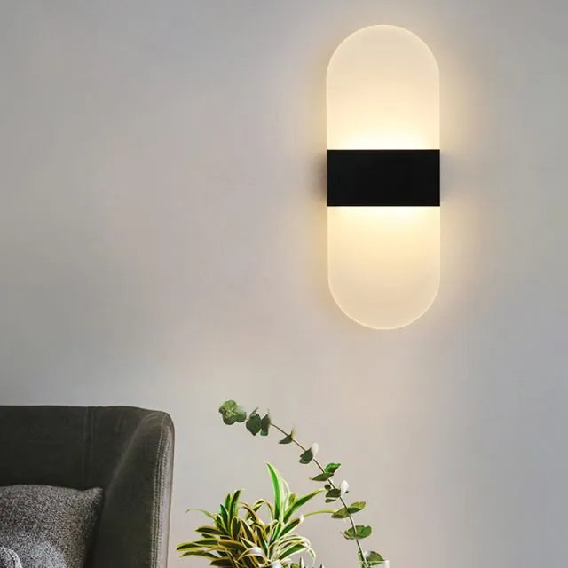 LED аплик за стена 12W SUBLIME OVAL BLACK