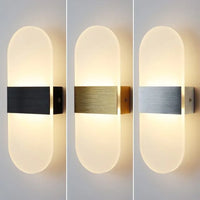 LED аплик за стена 12W SUBLIME OVAL BLACK
