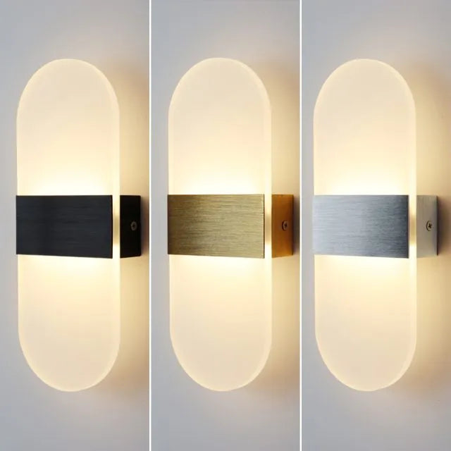 LED аплик за стена 12W SUBLIME OVAL GOLD