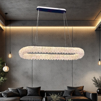 LED осветително тяло висящо Chrome Crystal Sponge 80x30cm Еквивалент 800W