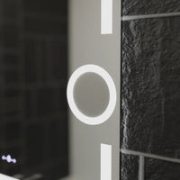 LED огледало 80x60cm, СЕНЗОР, 3 вида светлина, против замъгляване, димиране, часовник и термометър