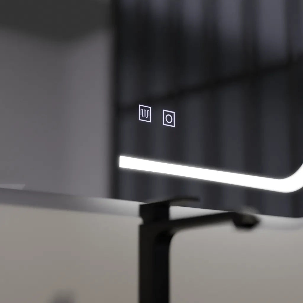 LED огледало Zaur 80x60cm, Студена светлина и Обеззамъгляване