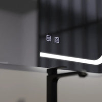 LED огледало Zaur 80x60cm, Студена светлина и Обеззамъгляване