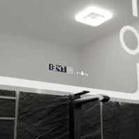 LED огледало 80x60cm, СЕНЗОР, 3 вида светлина, против замъгляване, димиране, часовник и термометър