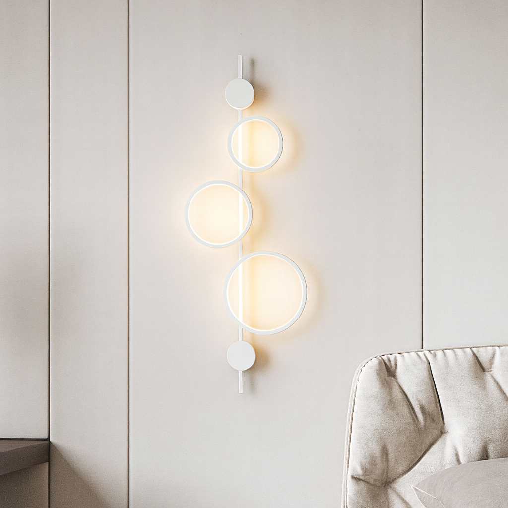 LED аплик 40W TRIPLE ROUND WHITE 3 функции