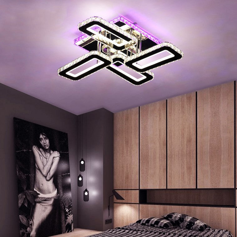 LED осветително тяло CROSS RGB кристал еквивалент 600W с дистанционно