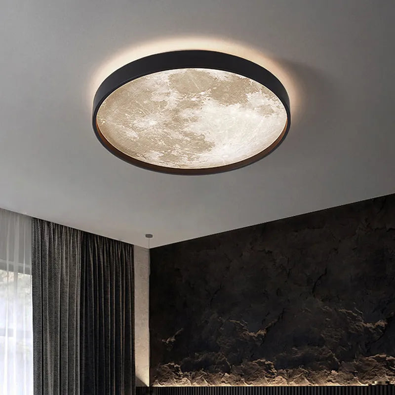 LED Плафон Maxi MOON Черен 48CM – Еквивалент 400W