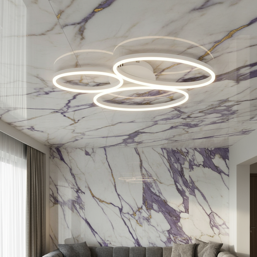 LED осветително тяло за таван DIVI White, еквивалент 430W, с дистанционно