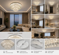 LED осветително тяло Maxi Klyra CRISTAL Еквивалент 600W Дистанционно управление
