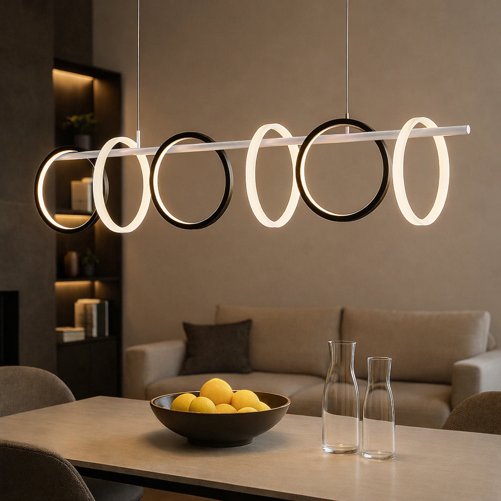 LED пендел Zefir White, еквивалент 520W, с дистанционно управление