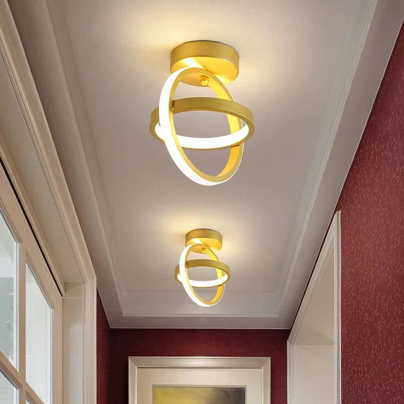 LED осветително тяло INFINITY RINGS Gold Еквивалент 200W