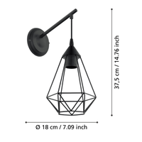 Аплик TARBES Black 37CM Eglo
