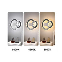 LED аплик 38W RINGS Бял+Сив C3919 Еквивалент 200W