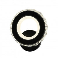 LED аплик 18W Кристал кръгъл Black