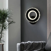 LED аплик 18W Кристал кръгъл Black