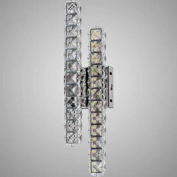 LED аплик GIZA Silver Cristal Lines с дистанционно