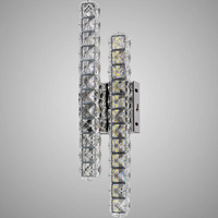 LED аплик GIZA Silver Cristal Lines с дистанционно