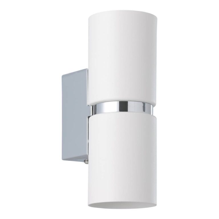 Aplică LED 2X3W ALB cu Crom Passa ALBA / APLICA PERETE / CIRCLE DESIGN Wall Light Fixtures