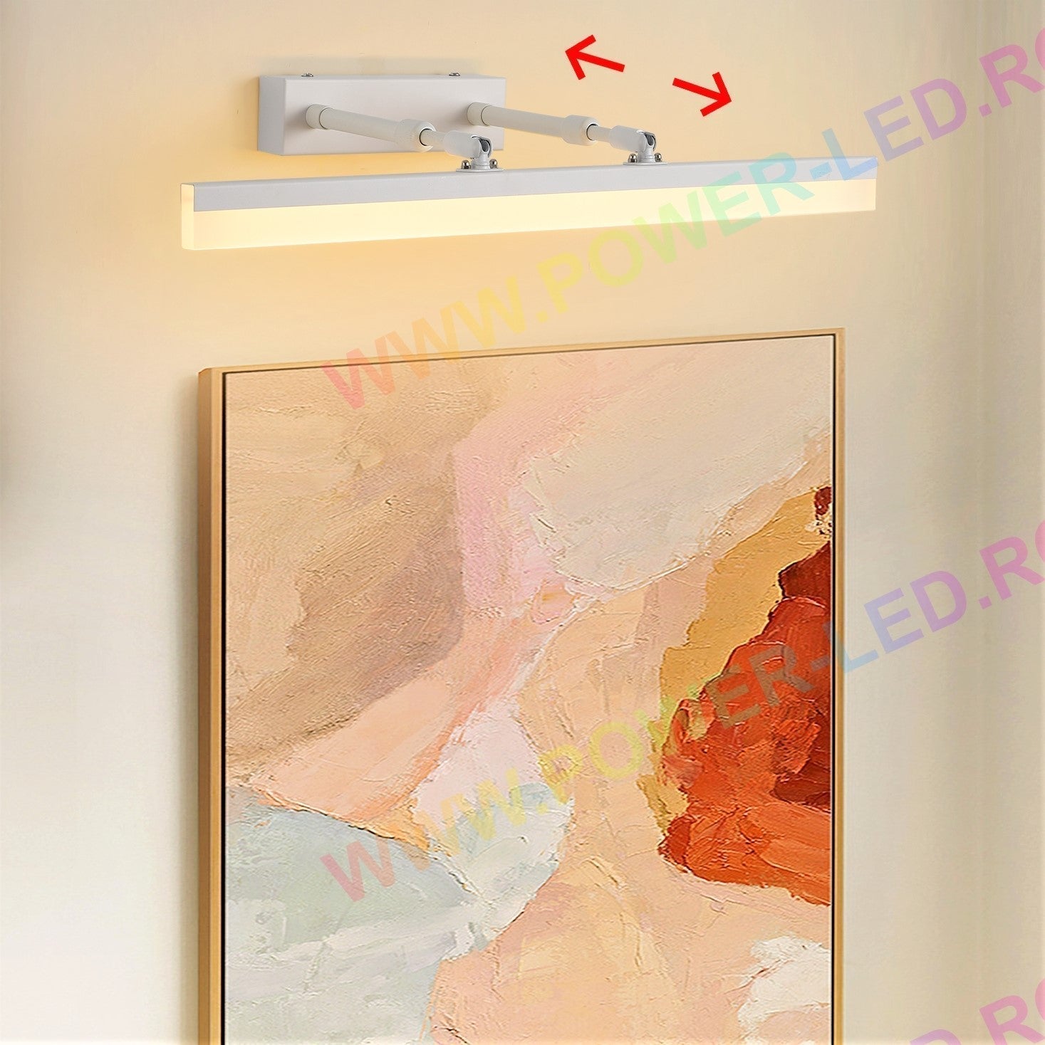 LED аплик за баня 36W 53cm бял регулируем C9067WH
