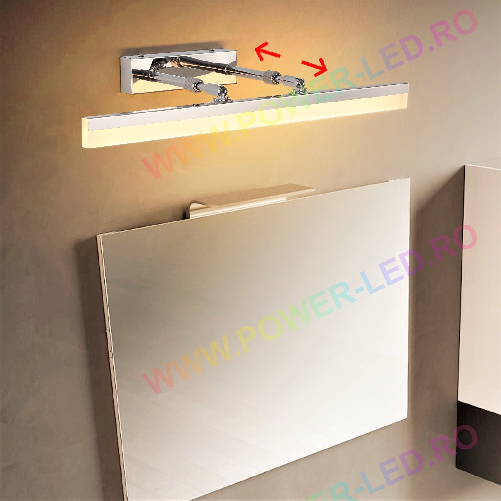 LED аплик за баня 36W 53cm Chrome регулируем C9067CH