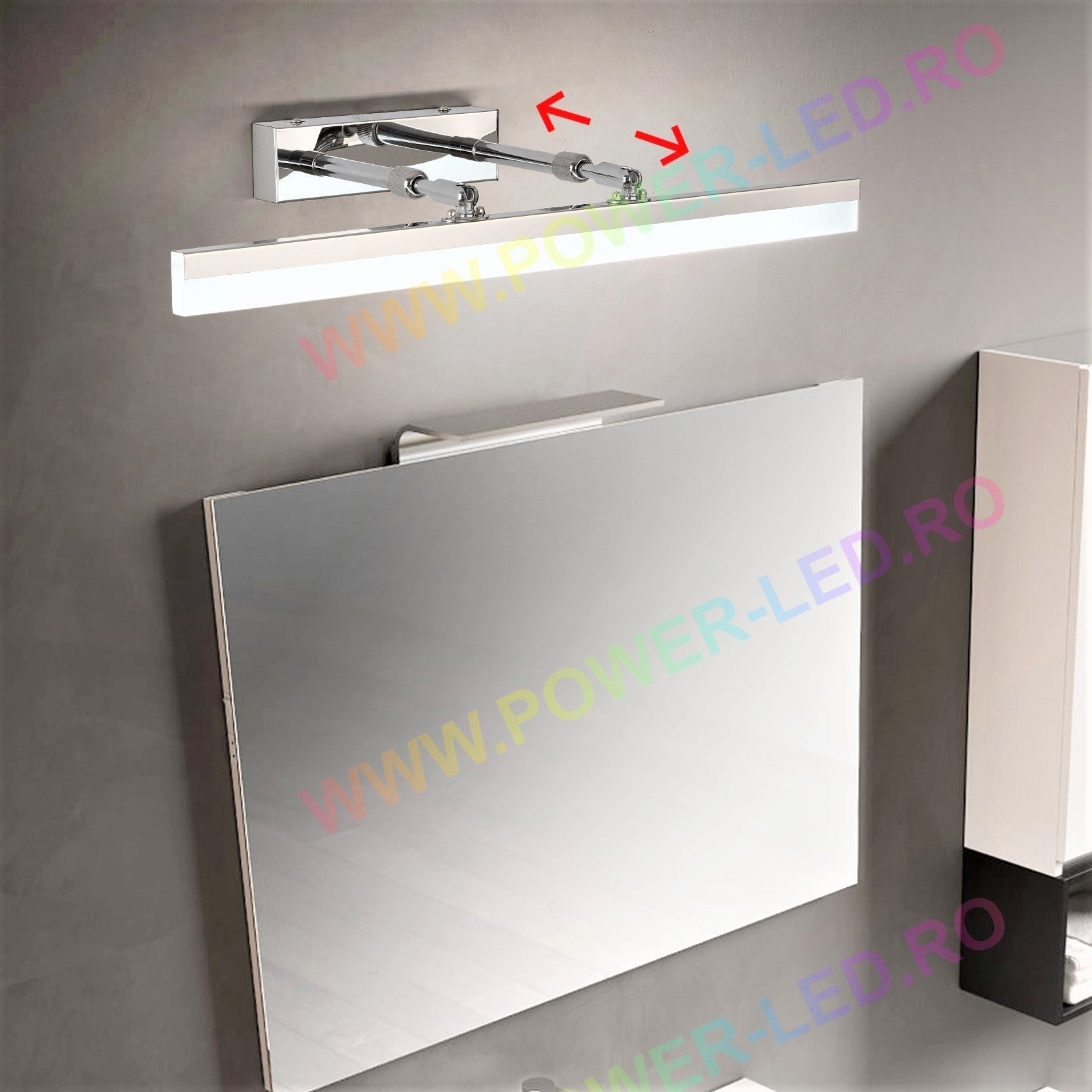 LED аплик за баня 36W 53cm Chrome регулируем C9067CH