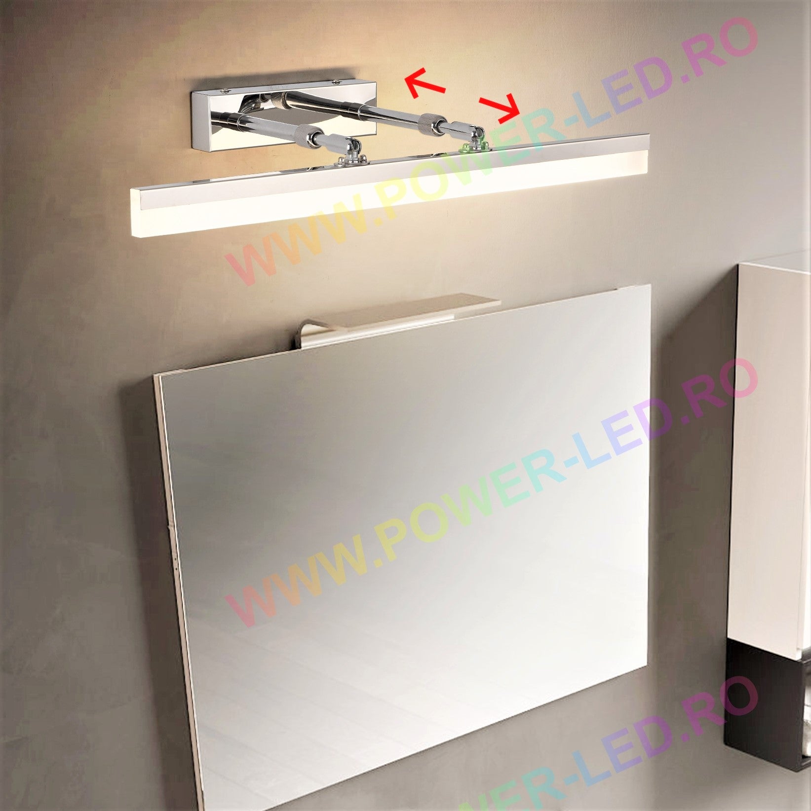 LED аплик за баня 36W 53cm Chrome регулируем C9067CH