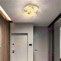Lustra Led 32W Cristal Double C Gold Lighting Fixtures