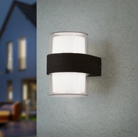 Aplica Led Exterior 12W Neagra Kuga Round Echivalent 100W Wall Light Fixtures