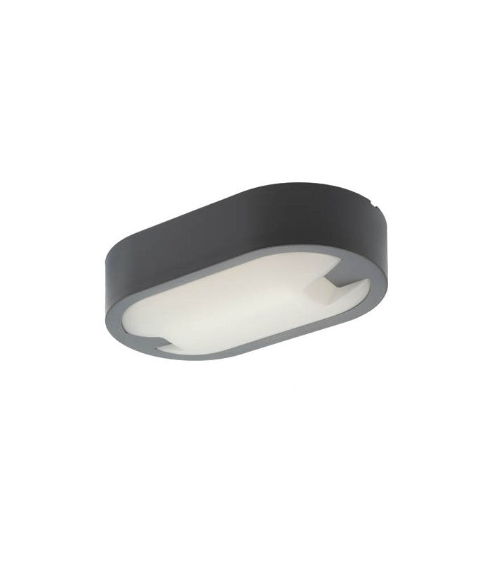 LED аплик 15W за външен монтаж, овален, сив ORI-B8
