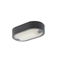 LED аплик 15W за външен монтаж, овален, сив ORI-B8