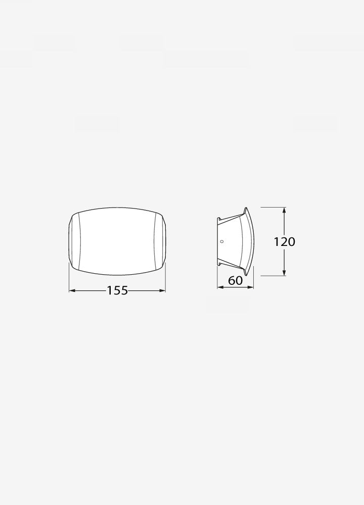 LED аплик 3.2W CCT Abram за външен монтаж черна Fumagalli