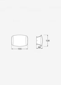 LED аплик 3.2W CCT Abram за външен монтаж черна Fumagalli