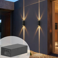 LED аплик за външен монтаж 2x3W LINES черна