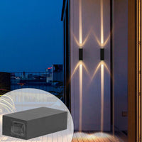 LED аплик за външен монтаж 2x3W LINES черна