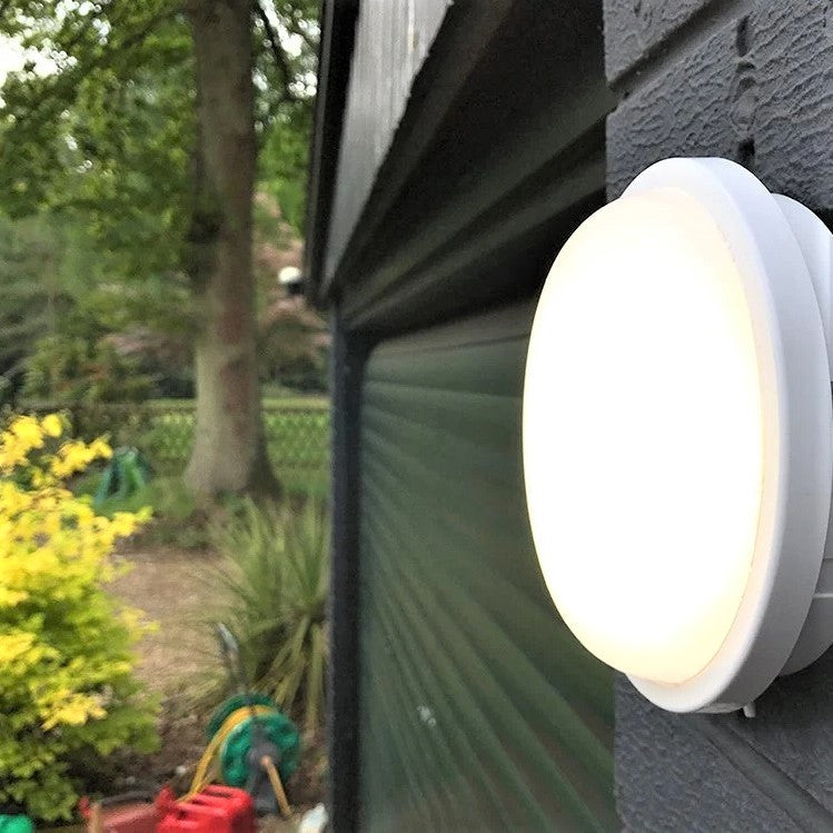 LED аплик 18W кръгъл BAT бял външен