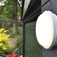 LED аплик 18W кръгъл BAT бял външен