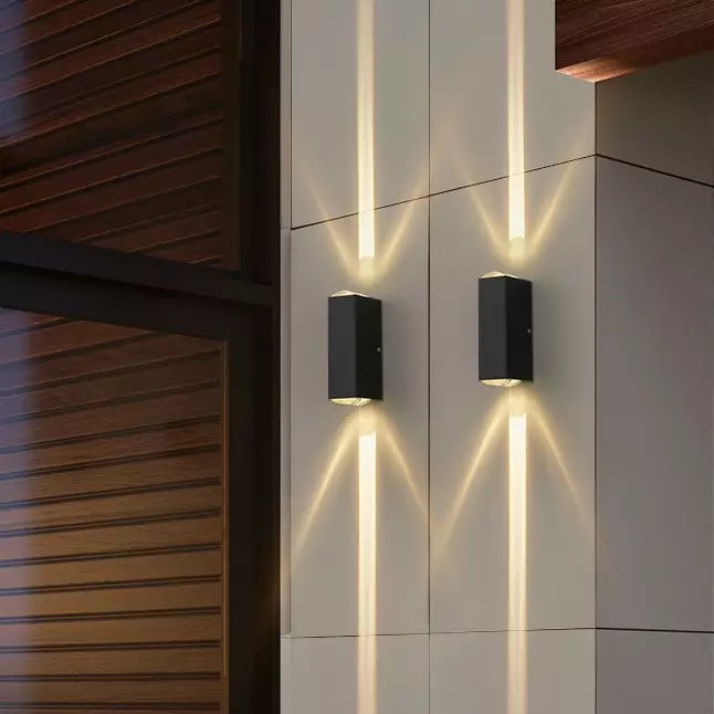 LED аплик за външен монтаж 2x3W LINES черна